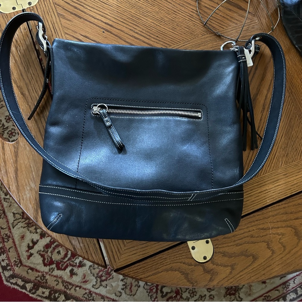 Vintage Coach Legacy Black Leather Shoulder Bag - Picture 3 of 15